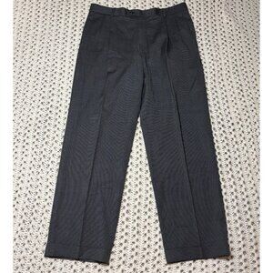 Zanella Bennet Men Gray Pure Virgin Wool Dress Pants‎ Made in Italy Slacks 35x30